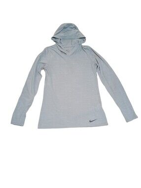 Nike Light Blue Dri-FIT Hooded Long Sleeve Top